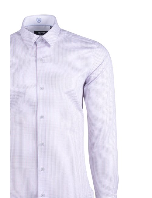 Chemise blanche rayée coupe