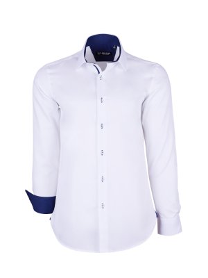 chemise blanche avec imprimé marine intérieur homme