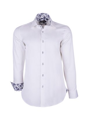 chemise blanche avec imprimé fleurs intérieur homme